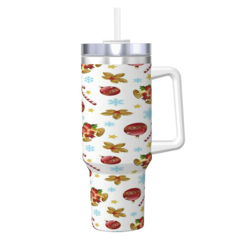 40oz Personalized Tumbler with Handle and Straw