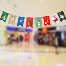 Dekorative Weihnachtsbanner-Zugfahne (1 Stück)