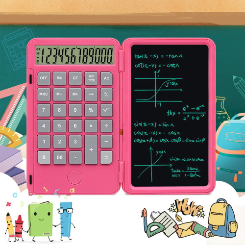 Calculator solar cu blocnotes și tabletă de scris cu 12 cifre