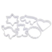 Ensemble d'emporte-pièces en plastique pour la cuisson, 6 pièces