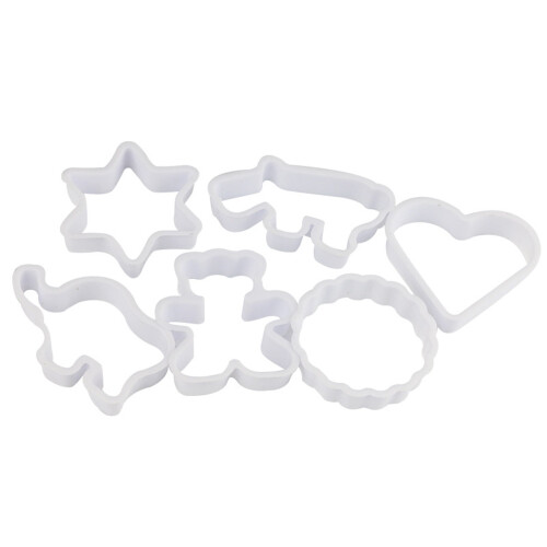 Udstikkersæt i plastik, bageforme, 6 dele
