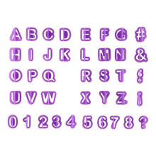 Ensemble d'emporte-pièces formes alphabet 40 pièces