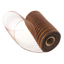 Rolă de hârtie de împachetat de Crăciun cu plasă aurie 15cm x 10m