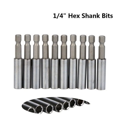 Capino Quick-Change Nut Driver Bit Set, 10-Piece Hex 1