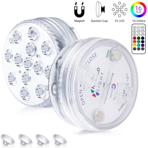 Projecteur LED pour piscine Donemore avec aimant et ventouses, 13 LED