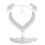 Brautperlenkrone-Tiara-Set mit Strasskette und 5