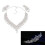 Brautperlenkrone-Tiara-Set mit Strasskette und 6