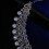 Brautperlenkrone-Tiara-Set mit Strasskette und 7