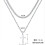 Men's Cross Titanium Steel Double-Layer Necklace 6