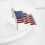 American Flag Lapel Pins Silver Tone 2 Pack 6