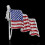 American Flag Lapel Pins Silver Tone 2 Pack 7