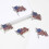 American Flag Lapel Pins Silver Tone 2 Pack 8