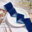 Ruban de velours de soie bleu de 3 yards et 3 pouces de large 4