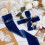 Ruban de velours de soie bleu de 3 yards et 3 pouces de large 5