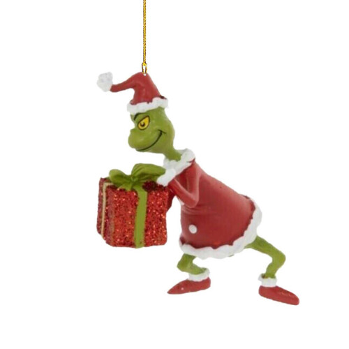 Grinch Christmas Tree Ornament Black Acrylic 2D Hanging