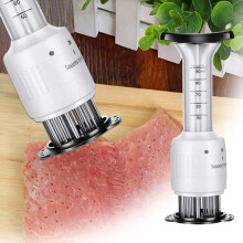 Inyector de carne de acero inoxidable con cuchillas de aguja 2 en 1