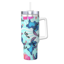 Stitch personalized 40 oz stainless steel tumbler with
