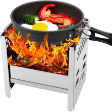 Barbecue pliable portable Donemore en acier inoxydable (1 unité)