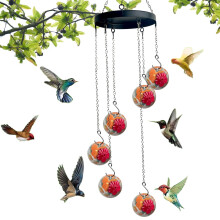 Carillon a vento per colibrì, mangiatoia in metallo antiformiche, 1 pezzo