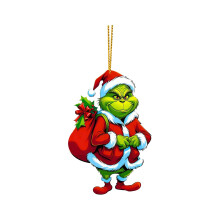 Grinch vianočný prívesok akryl2D plochá dekorácia