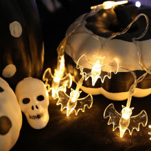 Luci a stringa LED di Halloween con scheletro e ragno, 1,5 m, 10 LED