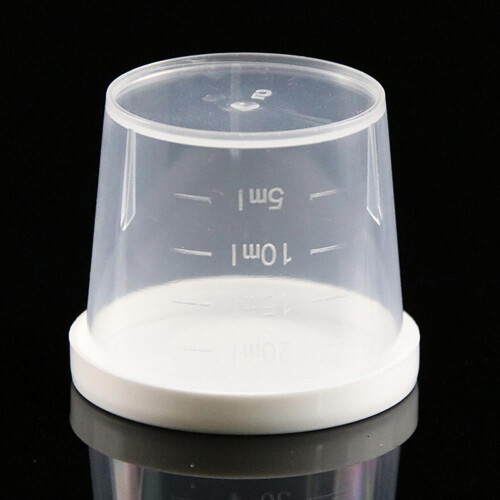 Transparent white measurement cup 50ml 1