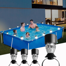Waterdichte LED-wandlampen op zonne-energie voor buiten, geschikt voor schuttingen (4 stuks)