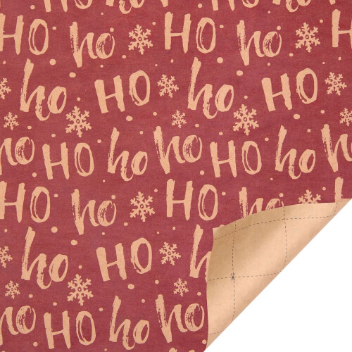 Papier cadeau de Noël kraft vintage, 20 feuilles