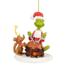 Grinch Christmas Tree Ornament Acrylic Black and White 1