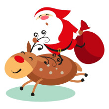 Panneaux de Noël avec le Père Noël et emplacement pour carte (9 pièces)