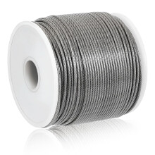 304 roestvrijstalen staalkabel met nylon coating, 328 voet (ca. 99 meter)