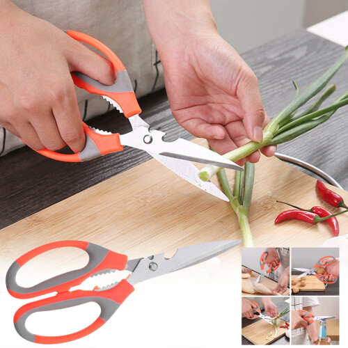 Ciseaux de cuisine robustes en acier inoxydable (1 paire)