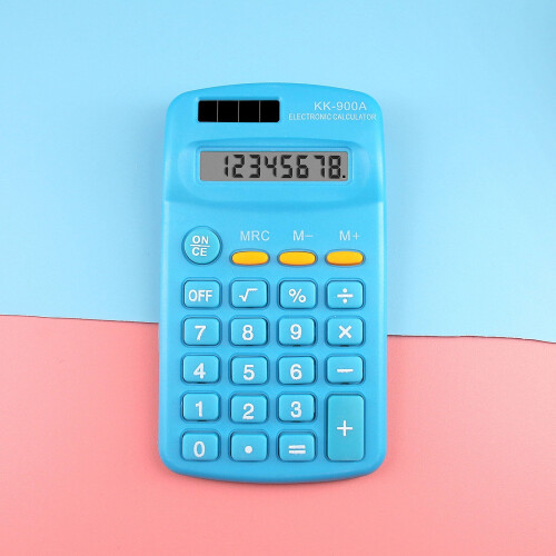 Mini 8-sifret LCD-kalkulator for studenter