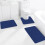 Badezimmerteppich Blau Plüsch U-förmig 3er-Set (911 Zoll) 4