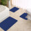 Badezimmerteppich Blau Plüsch U-förmig 3er-Set (911 Zoll) 5