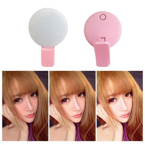 Clip redondo LED recargable para selfies (1 unidad) 1