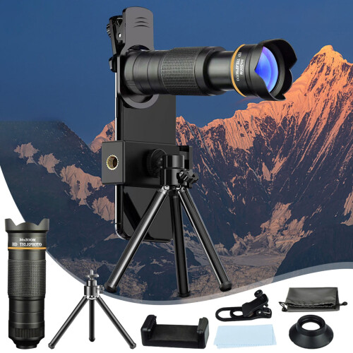 Φακός ζουμ κινητού τηλεφώνου Konghyp2in1 36x – Κιτ HD Universal με κλιπ, συμβατός με τα 1