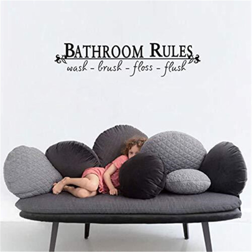 Väggdekor Badrumsregler Heminredning 15,5x63 cm