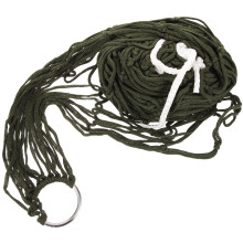 Hamac en corde de nylon pour 2 à 3 personnes, utilisable en extérieur et en intérieur.