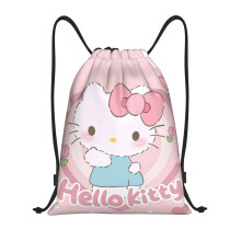 Hello Kitty Beutel mit Kordelzug, mittelgroß, faltbar, unisex