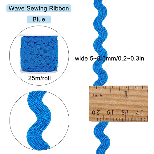 Ruban à franges ondulées RIC Rac Trim 5 mm  25 m 1