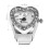 Reloj de cuarzo con forma de corazón y anillo elástico (1 unidad) 6