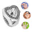 Reloj de cuarzo con forma de corazón y anillo elástico (1 unidad) 7