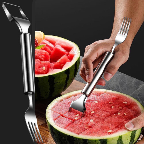 Fourchette à pastèque en acier inoxydable Donemore 2 en 1