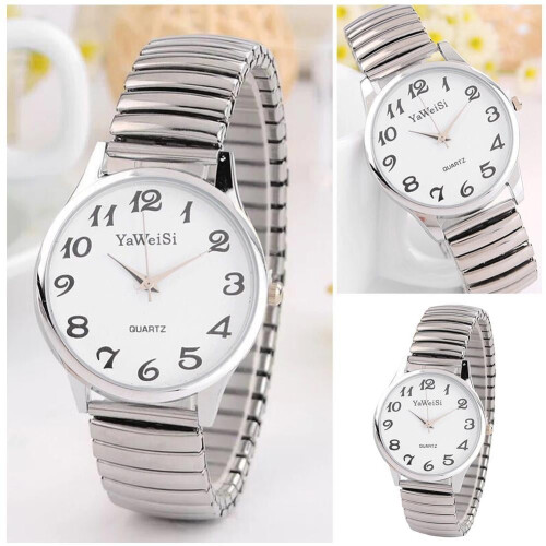 Reloj de pulsera unisex de cuarzo con correa extensible. 1