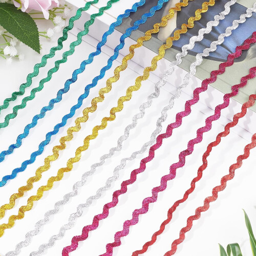 Ruban ondulé RIC Rac, 24 yards, 6 couleurs 2