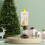 LED flammeløse bloklys med julemandsdesign, batteri 6