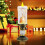 LED flammeløse bloklys med julemandsdesign, batteri 7