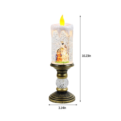 LED flammeløse bloklys med julemandsdesign, batteri 2