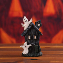 Estatua de calavera de Halloween de YANHAIGONG para exteriores, resina, 9,4 cm (3,7 pulgadas)
